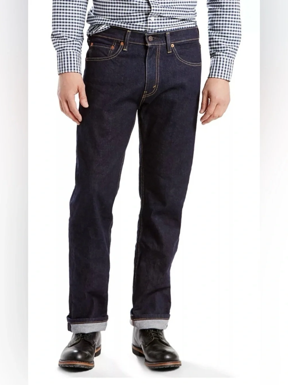 Levi's 569 Men's Relaxed Jeans in Dark Blue Denim